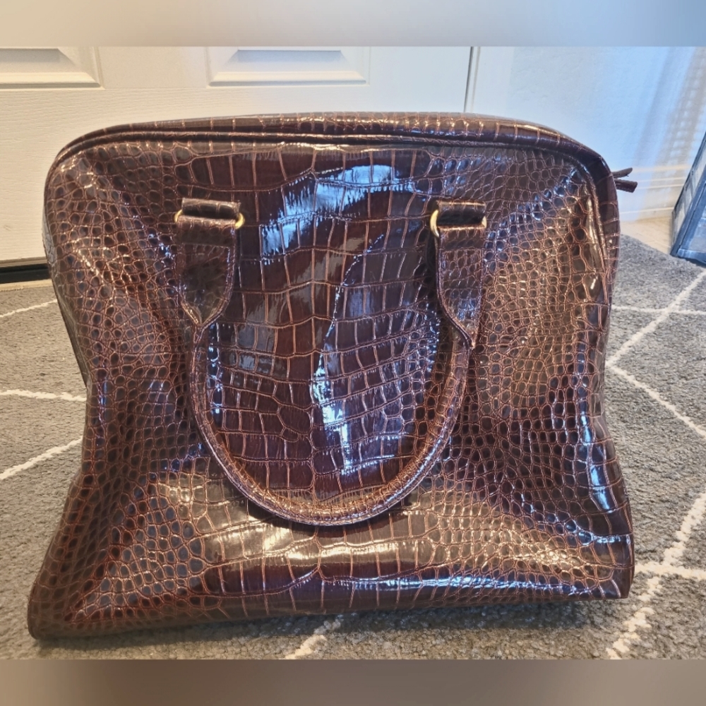 Jessica Simpson Alligator print travel bag